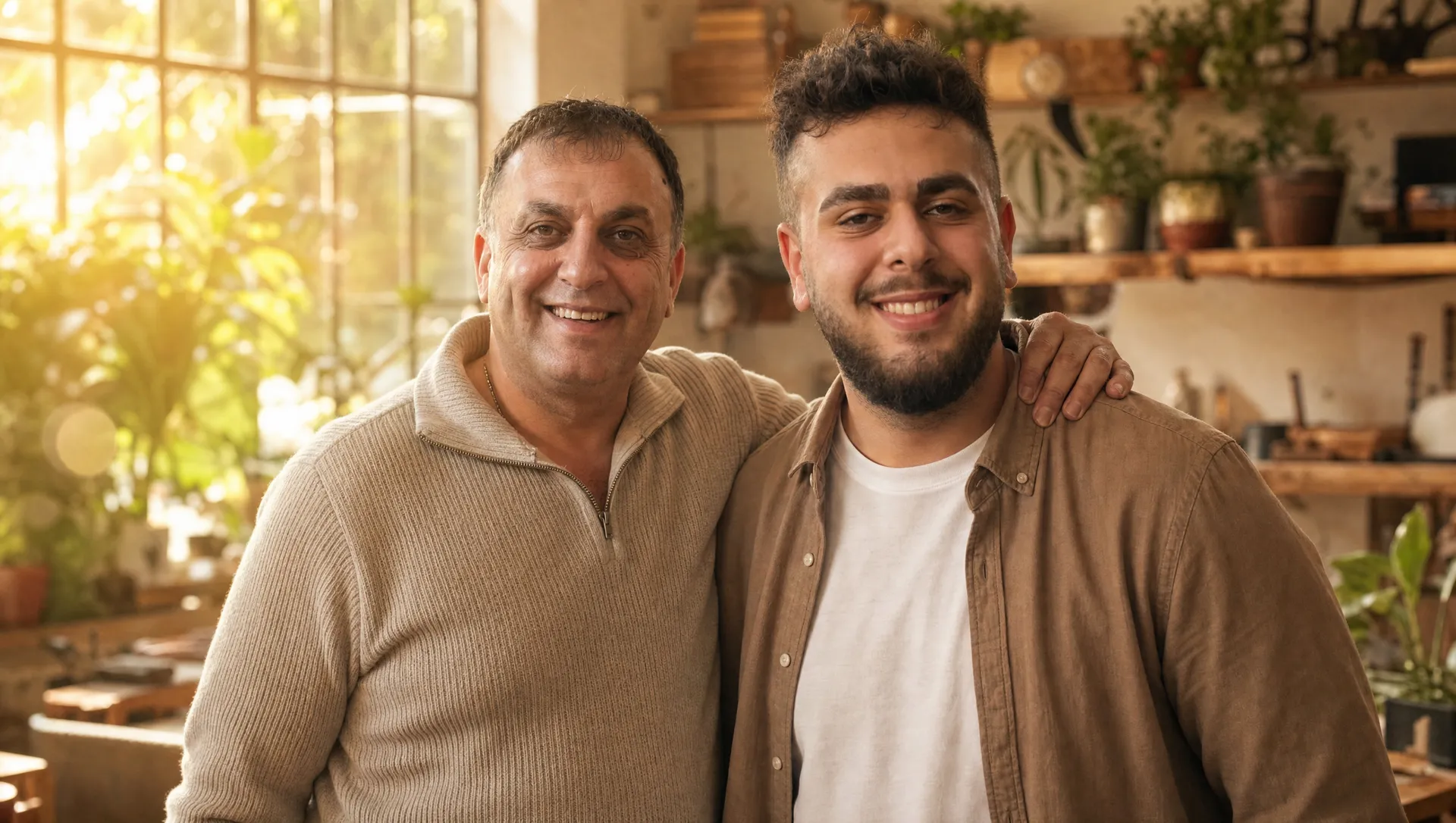 קופטאן ובנו במטבח